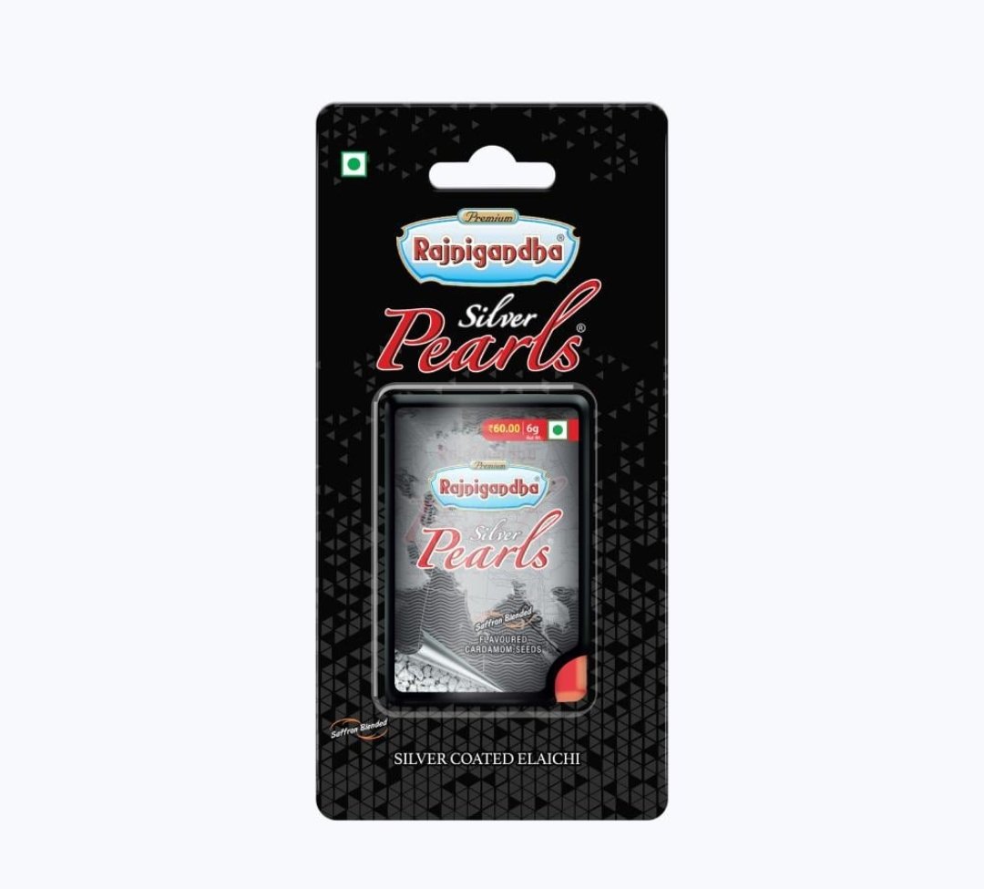 Rajnigandha Silver Pearls - Silver Coated Elaichi Mouth Freshener Rs60/-