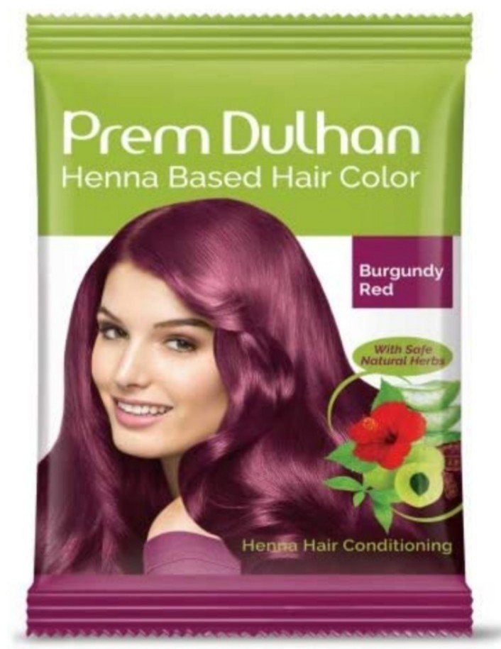 बरगंडी कलर 10 रूपये ( Prem Dulhan Hair Burgundi Color)