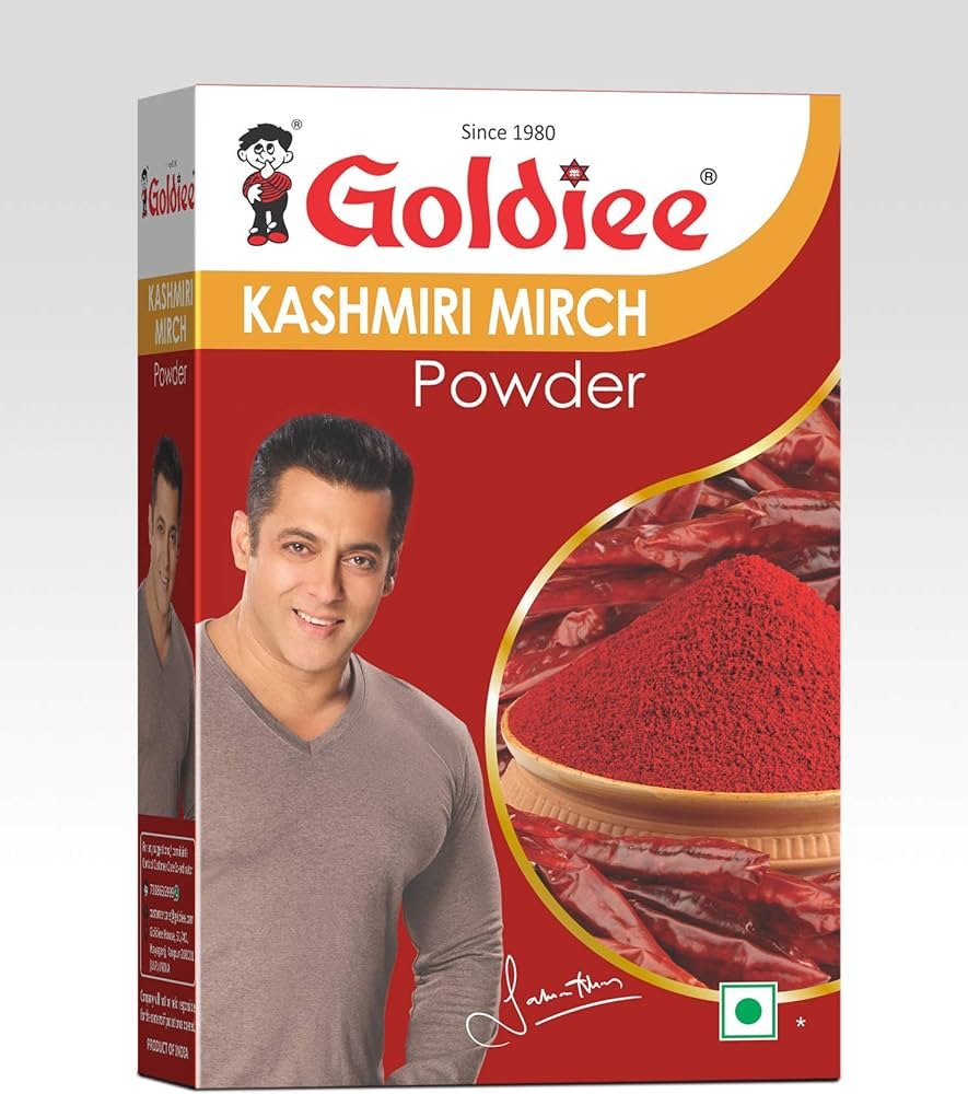 गोल्डी कश्मीरी मिर्च पाउडर 50 ग्राम (Goldiee Kashmiri Mirch Powder 50Gm) code 01762