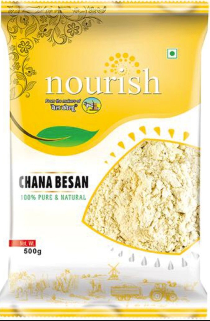 नूरिश बेसन 200 ग्राम।                 नीNourish Besan 200 Gm Chana besan