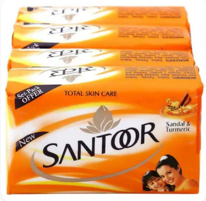 संतूर हल्दीचन्दन 10रूx4 ( Santoor Sandal Turmeric Soap Rs 10.00)