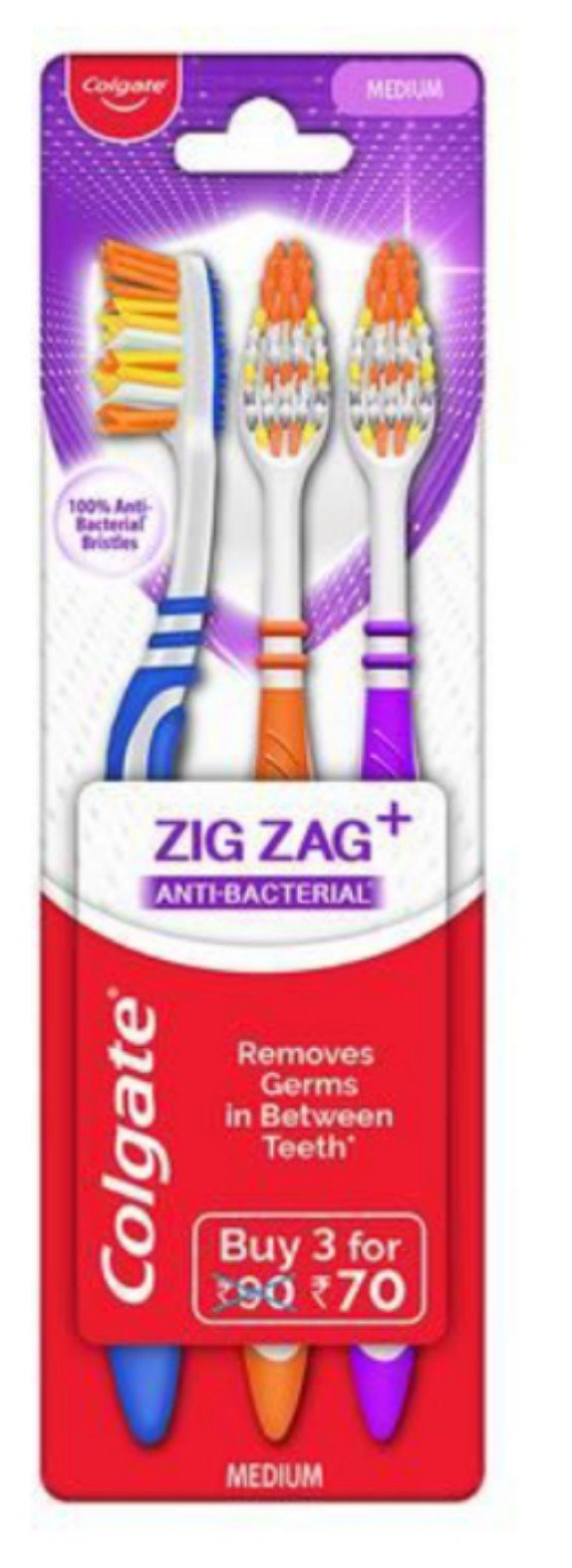 Colgate Zig Zag Tooth Brush Pack of 03 Piece