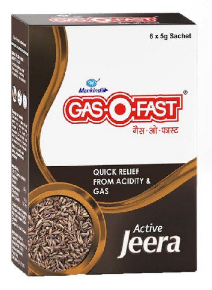 गैसों फास्ट एक्टिव जीरा 06 पीस का सेट ( Gasofast Active Jeera Pack of 06 Piece )