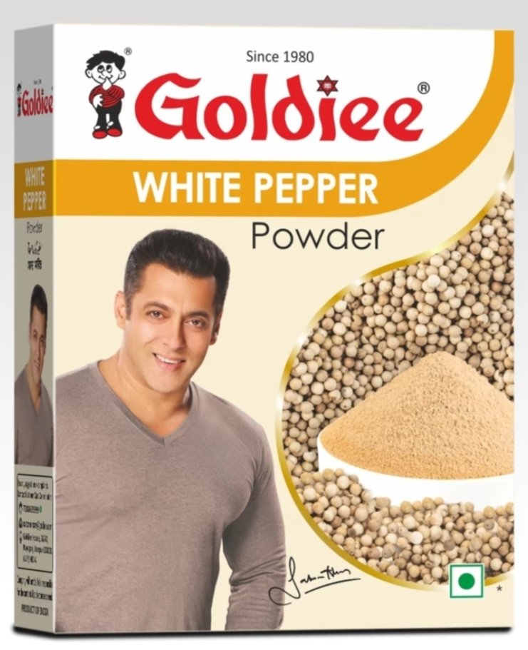 सफेद मिर्च पाउडर 50 ग्राम (White Pepper Powder Goldiee 50 gm) 03254