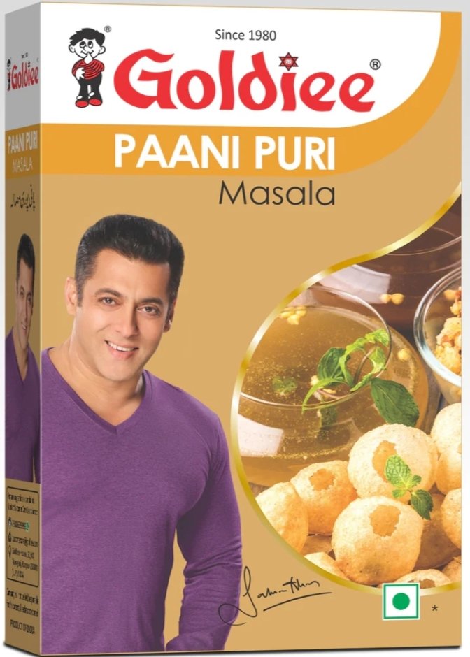 पानी पूड़ी मसाला 50 ग्रा ( Paani Puri Masala Pani Poodi 50 Gm Goldiee code 06996