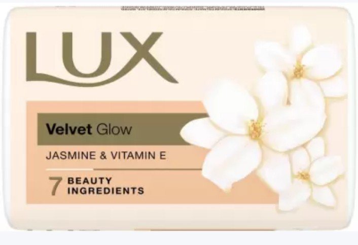 लक्स साबुन रू 10.00( Lux Valvet Glow & Jasmin & Vitamin E ) CODE - 8901030709258