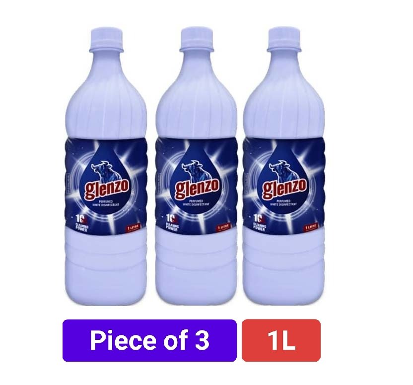 ग्लैंजो व्हाइट फिनायल 1ली (Glenzo White Phenyl 1L Pack of 3)