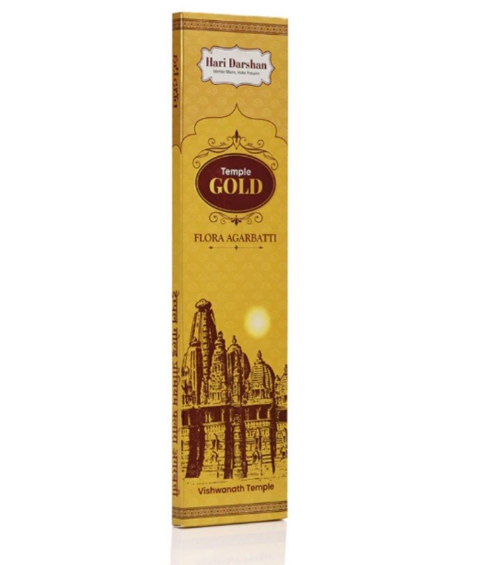 हरि दर्शन हैंडमेड गोल्ड प्रीमियम अगरबत्ती ( Hari Darshan Premium Handmade Masala Agarbatti Gold)