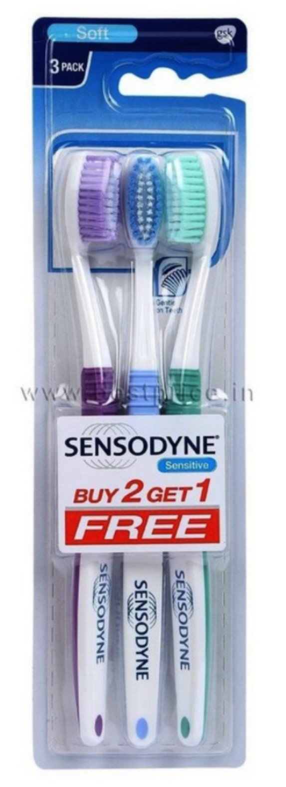 Soft Tooth Brush Sensodyne Soft ( 2 Piece+ 01 Piece Free=Total 03 Piece)