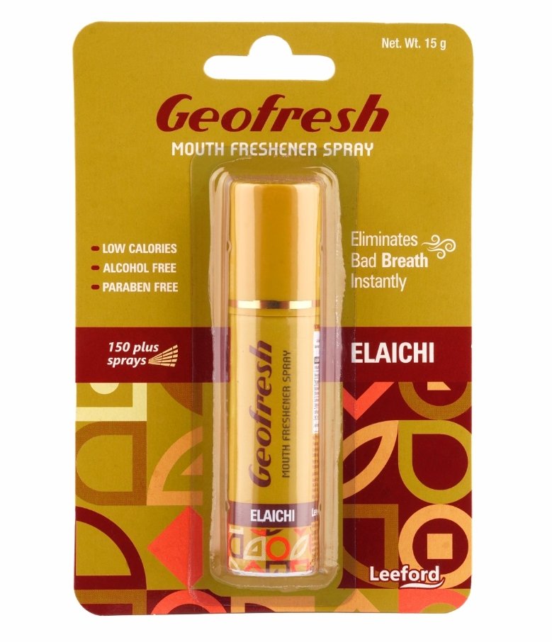 जिओ फ्रेश आयुर्वेदिक माउथ स्प्रे इलायची 15ग्राम (Geofresh Ayurvedic Elaichi Mouth Freshener Spray)