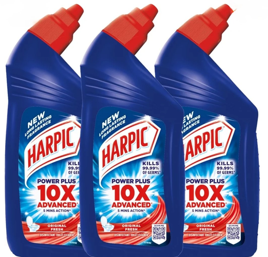 हार्पिक  क्लीनर 01 लीटर (Toilet Cleaner Harpic 01L Pack of 3,)