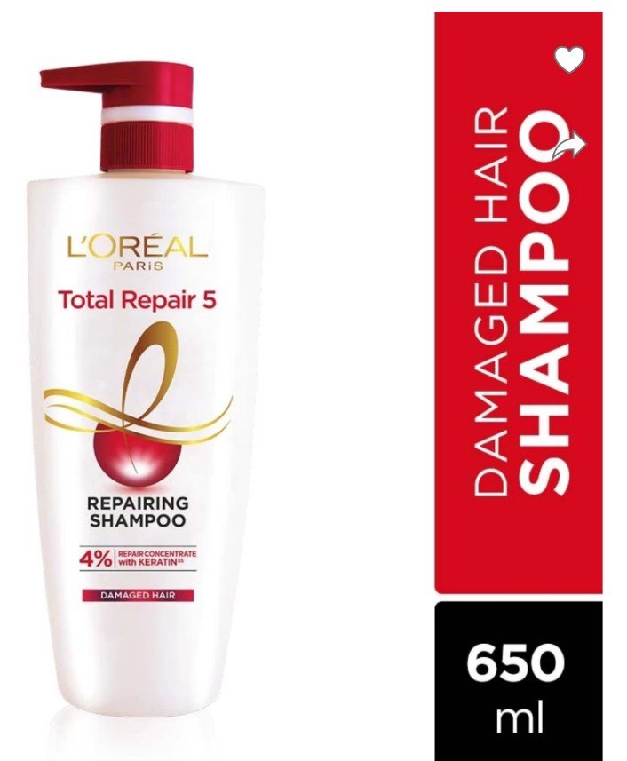 लोरियल शैंपू टोटल रिपेयर 01 लीटर ( Loreal Shampoo 01L)l)