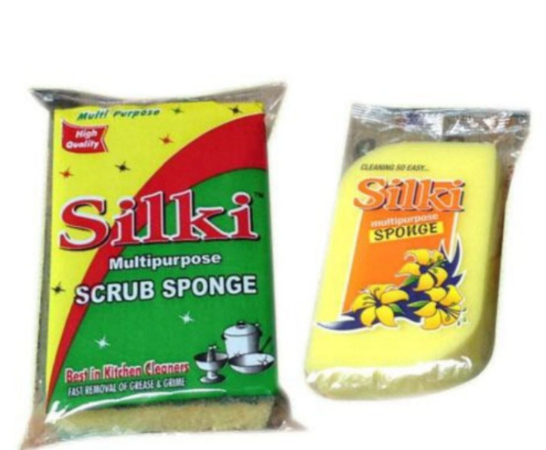 सिल्की मुलायम स्पंज जूना मल्टी कलर (Silki Soft Sponge Scrubber Pad Multicolour Kitchen, Bathroom, Mirror Cleaning All Other Multipurpose use )